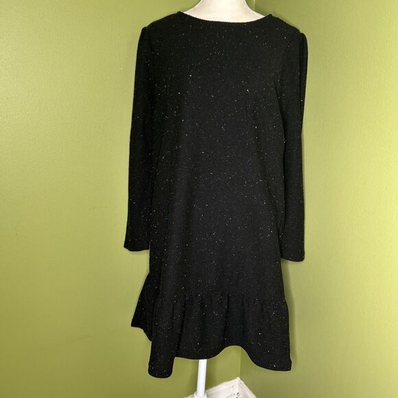 Loft Dress black multicolor tweed textured Womens size Small Flawed - Picture 2 of 13